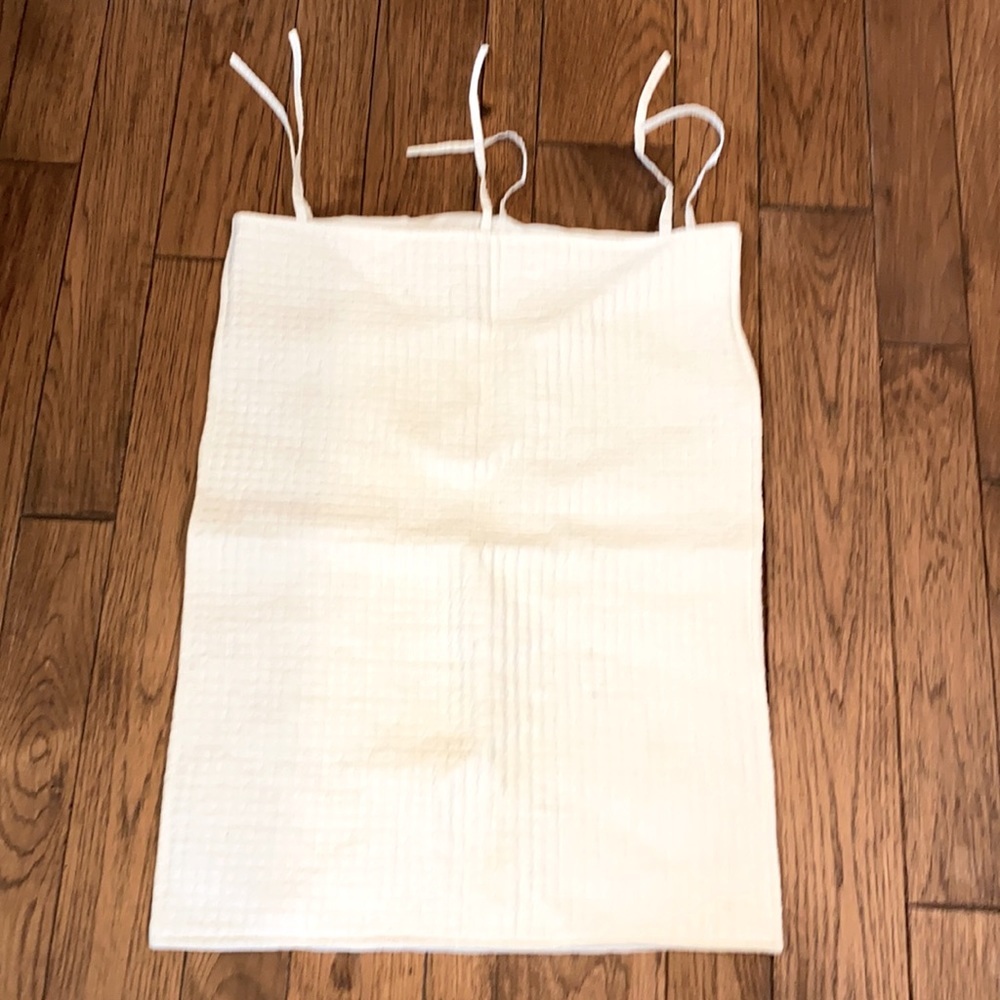 25x19 cream guilted pillow sham